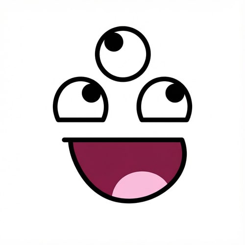 AI Design for upscale image quality and make BG white DO NOT CHANGE ALSO INSTEAD OF 2 EYES MAKE IT THREE ANYTHING ELSE