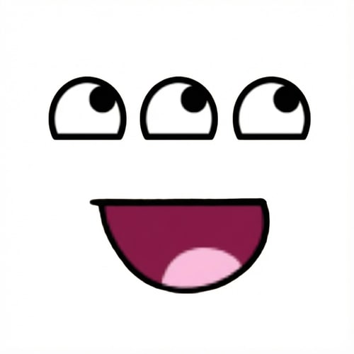 AI Design for upscale image quality and make BG white DO NOT CHANGE ALSO INSTEAD OF 2 EYES MAKE IT 3 EYES TOTAL DO NOT CHANGE ANYTHING ELSE