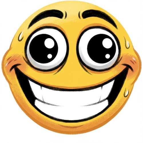 AI Design for exagerrate this face in a meme esc way thats recognizable and can be used on any avatar