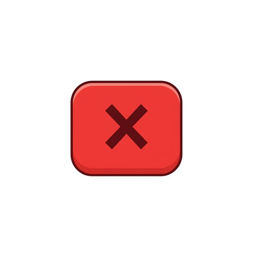 AI Design for create a X button cartoonish style no numbers make it slightly minamalistic with a pure white BG