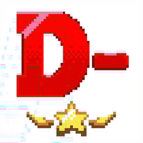 AI Design for can you make this D- without changing ANYTHING ELSE? make sure the D is still centered and not pushed off to the side