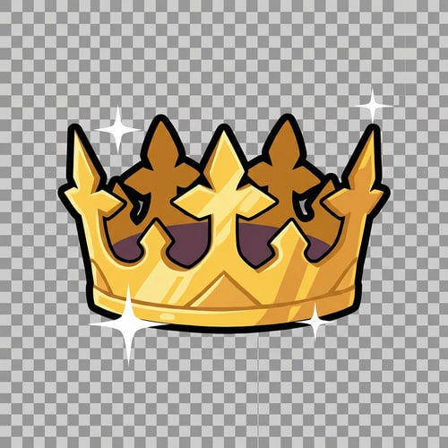 AI Design for make this crown cartoonish with a bold outline