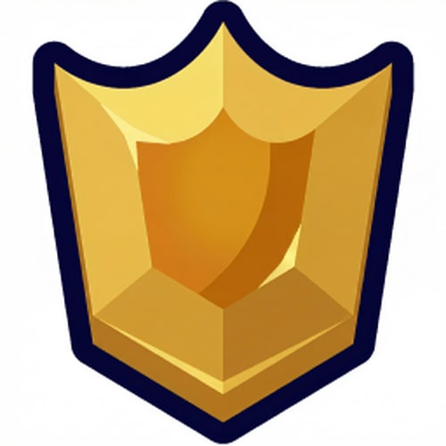AI Design for make this shield look VIP but keep it cartoonish and vectorized dont make it realistic and keep the current outline and shape dont add excessive sparkling or too many colors