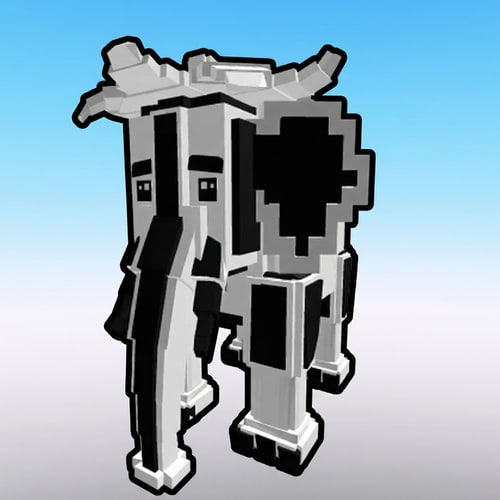 AI Design for replace this red elephant with this black and white elephant in the same exact art style do not change anything else