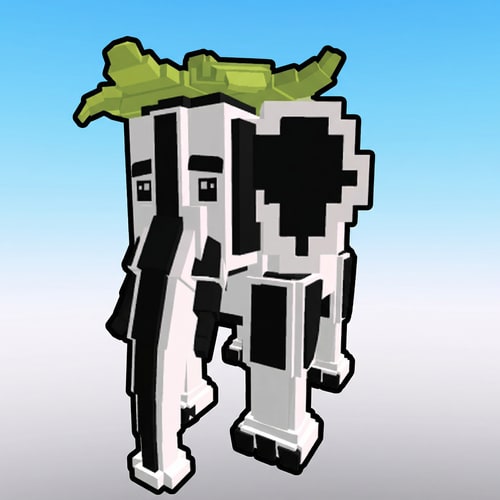 AI Design for replace this red elephant with this black and white elephant in the same exact art style do not change anything else