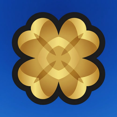 AI Design for change this clover to gold do not change the art style or make the gold an eyesore