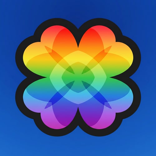 AI Design for change this clover to rainbow do not change the art style or make the rainbow an eyesore