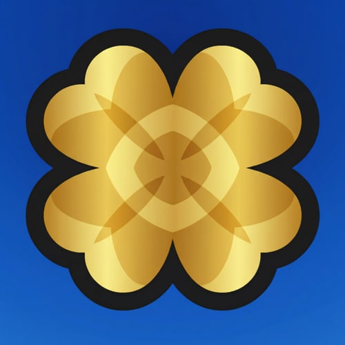 AI Design for change this clover to gold do not change the art style or make the gold an eyesore