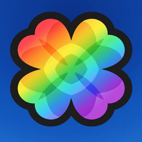 AI Design for change this clover to rainbow do not change the art style or make the rainbow an eyesore