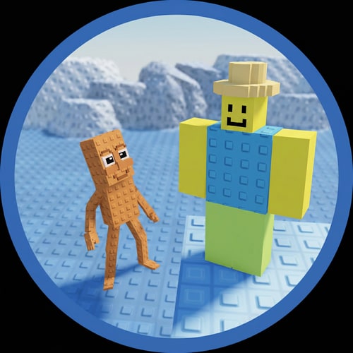 AI Design for change these two penguins to these two characters ensure the characters are positioned the same exact way as the penguins are