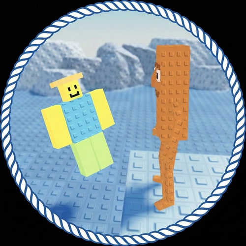 AI Design for make the brown character face the character thats falling DO NOT CHANGE ANYTHING ELSE