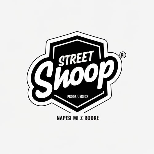 AI Design for Napisi mi Street Shoop logo za instagram sliku za prodaju odece