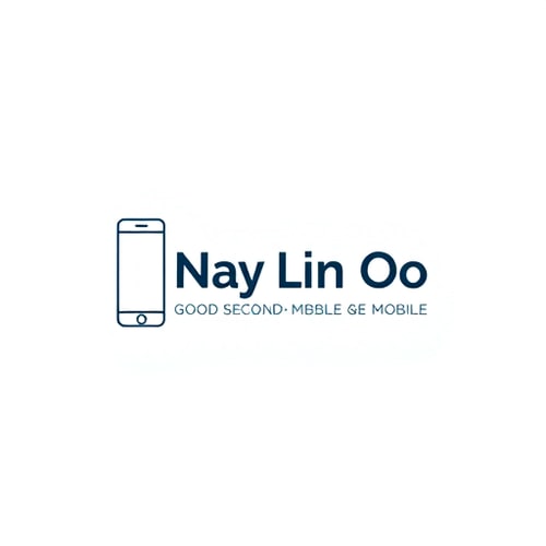 AI Design for “Create a clean, minimal logo for ‘Nay Lin Oo – Good Second Hand Mobile Sale & Service’. Use a simple smartphone outline, smooth lines, and modern typography. White background, flat design, professional and trustworthy look.”