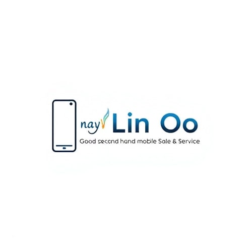 AI Design for “Create a clean, minimal logo for ‘Nay Lin Oo – Good Second Hand Mobile Sale & Service’. Use a simple smartphone outline, smooth lines, and modern typography. White background, flat design, professional and trustworthy look.”