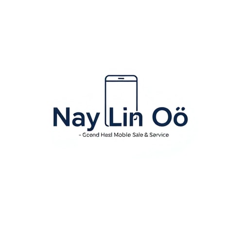 AI Design for “Create a clean, minimal logo for ‘Nay Lin Oo – Good Second Hand Mobile Sale & Service’. Use a simple smartphone outline, smooth lines, and modern typography. White background, flat design, professional and trustworthy look.”