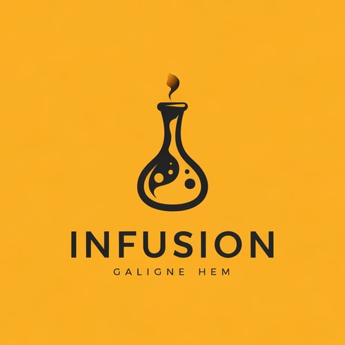 AI Design for create a logo called infusion, for the logo use an alembic