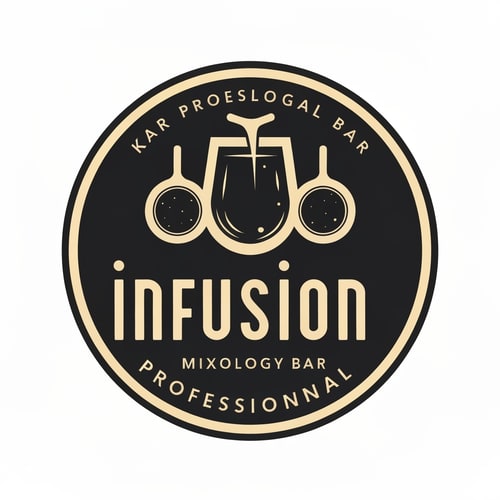 AI Design for create an original logo for a mixology bar called infusion , keep it professionnal