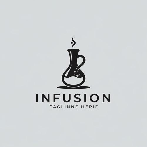 AI Design for create a logo called infusion, for the logo use an alembic