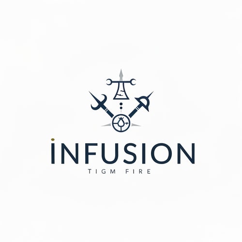 AI Design for create a logo for a firm called infusion, for the logo use alchemy elements or tools
