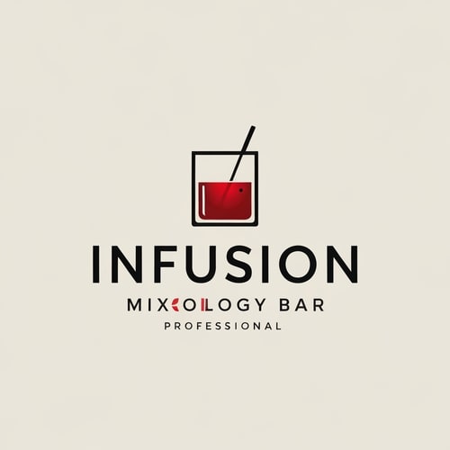 AI Design for create an original logo for a mixology bar called infusion , keep it professionnal