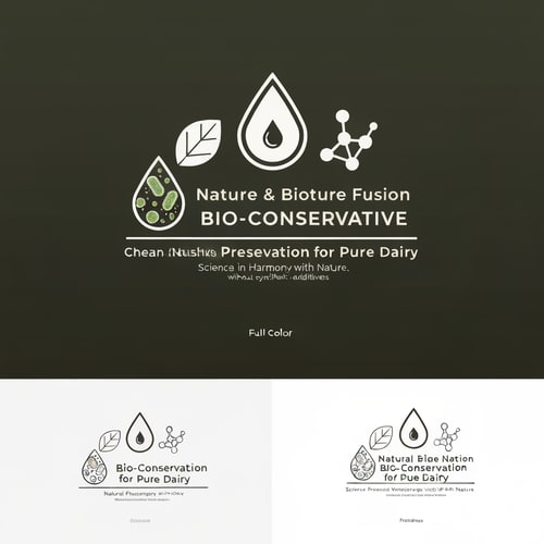 AI Design for Create a modern, clean, and science-inspired logo for a product that is a bio-conservative for dairy products, particularly cheese. The product naturally extends shelf life and preserves freshness without synthetic additives.
Key themes to represent:
Nature & biotechnology fusion (e.g., leaves, microbes, molecular patterns, or natural droplets)
Dairy connection (e.g., cheese wedge, milk droplet, or subtle dairy motifs)
Clean-label and safety (freshness, purity, sustainability)
Innovation & trustworthiness (professional, scientific aesthetic)
Style preferences:
Minimalist, modern, and elegant
Soft, natural color palette — white, cream, light green, blue, or gold tones
Avoid clutter or overly literal food imagery
Optionally include a tagline like: “Natural Preservation for Pure Dairy” or “Science in Harmony with Nature.”
Output options:
Full-color version and monochrome variant
Suitable for packaging, product labels, and digital marketing
Inspiration keywords: biotech, nature, purity, dairy innovation, sustainability, microbiology, freshness.