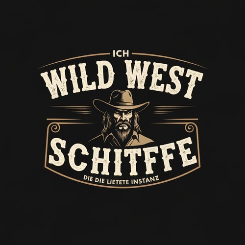 AI Design for Ich brauche ein Wild West oder Western Logo mit der Schritft oder Namen : Die Letzte Instanz