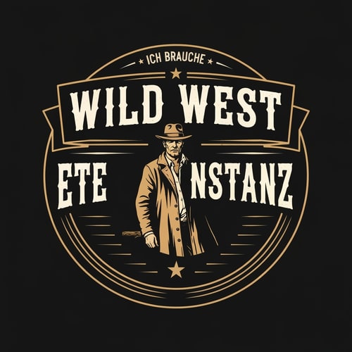 AI Design for Ich brauche ein Wild West oder Western Logo mit dem Namen : Die Letzte Instanz