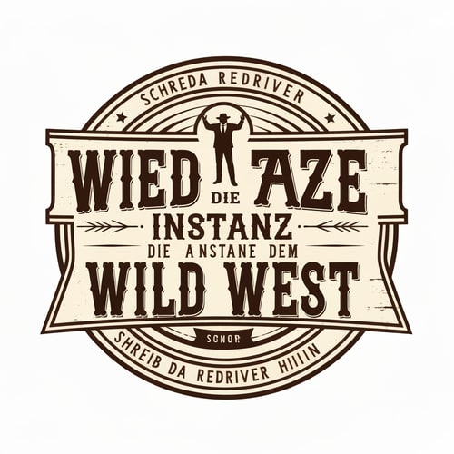 AI Design for Ich brauche ein Wild West oder Western Logo mit dem Namen : Die Letzte Instanz und anstannt Wild West Schreib da REDRIVER hin