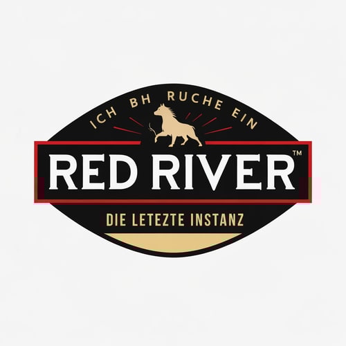 AI Design for Ich brauche ein RED RIVER logo mit den Namne Die Letzte Instanz