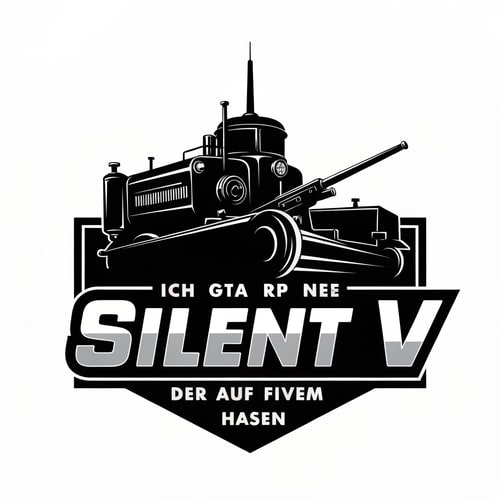 AI Design for Ich will ein Logo haben für Mein GTA RP Server der auf FIveM ist und hat den Namen Silent V