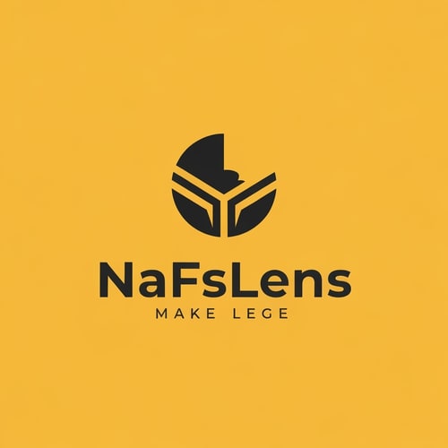 AI Design for Make Logo with a brand "NafsLens"