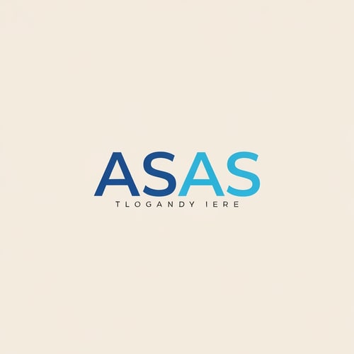 AI Design for A Modern logo f the letter 'ASAS' with an acent colour of blue