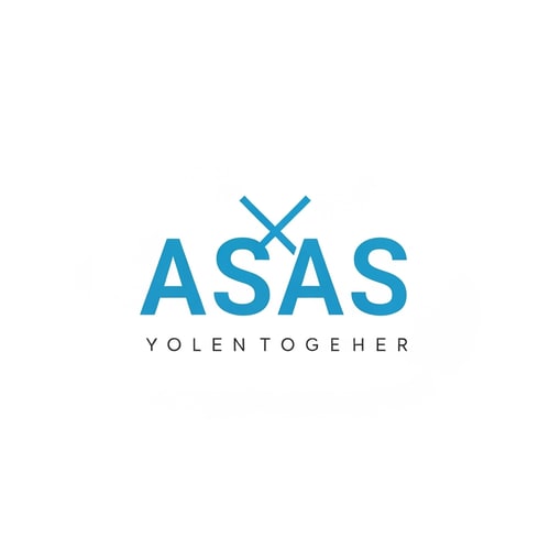 AI Design for A Modern logo the letter 'ASAS' TIEING THEM TOGETHER with an acent colour of blue