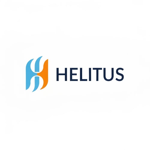 AI Design for Act as an experienced logo designer and create a professional, modern, and memorable logo JPG for a company named "HELITUS."
The logo should symbolize aviation and helicopter flight with an abstract propeller motif consisting of 3-4 sleek upward-curving blades forming a stylized letter "H."
Use a clean, sans-serif font for the text "HELITUS" next to the symbol, emphasizing simplicity and readability.
The color palette should include sky blue (#3498db) for the symbol as main color, bright orange (#f39c12) as accent, and deep navy (#2c3e50) for the text.
The logo must convey innovation, teamwork, and upward movement, suitable for digital and print use with high resolution and transparent background.
Provide the JPG image in high quality with balanced composition and scalable design.