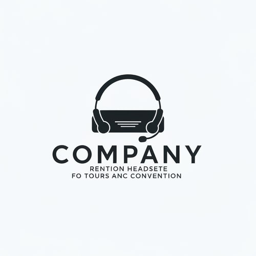 AI Design for Company logo for a company that is renting headsets for tours anc convention, 
Make it looks slick, modern professional and minimalist
