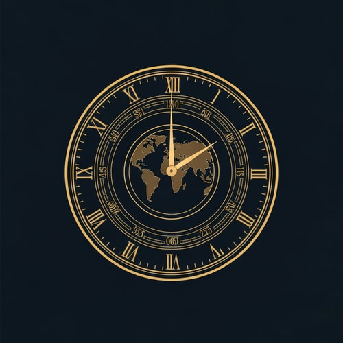 AI Design for make picture of the world as a clock