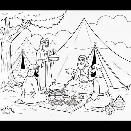 AI Design for , make tents longer at the background