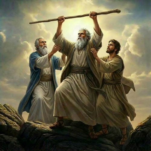 AI Design for make both hands of Moses above his head