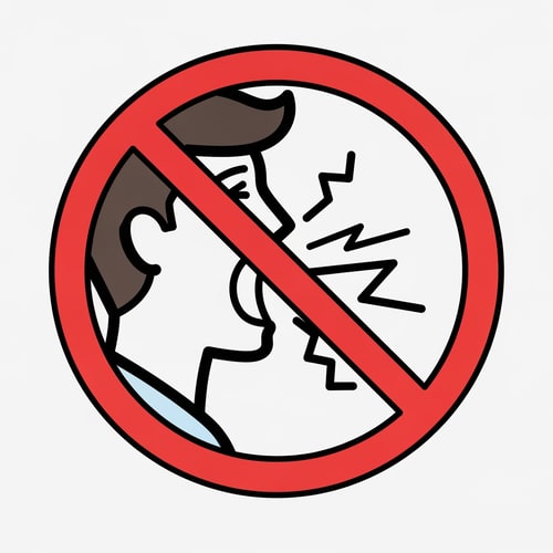 AI Design for clip art of no  shouting