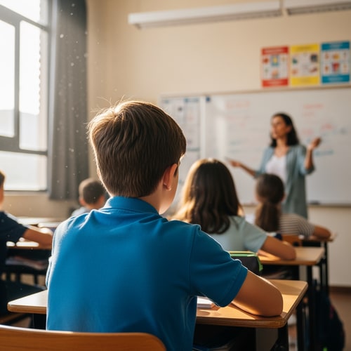 AI Design for make student turning his back to the teacher