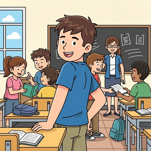 AI Design for clipar tof students helping each other