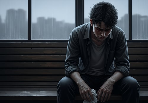 AI Design for picture of a person who has a tragedy