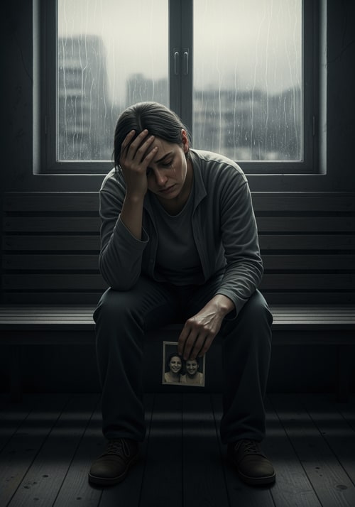 AI Design for picture of a person who has a tragedy