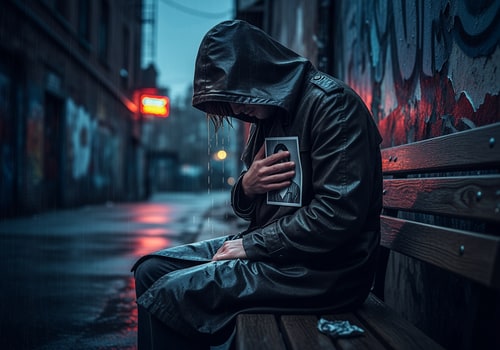 AI Design for picture of a person who has a tragedy