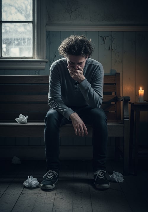 AI Design for picture of a person who has a tragedy