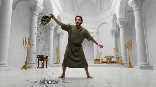 AI Design for make in the background a straight wall with white pillars