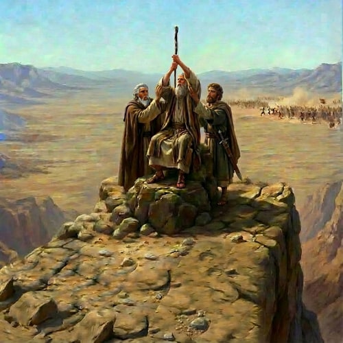 AI Design for fix the three men on the mountain . no other changes