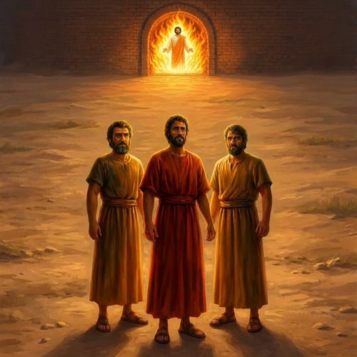 AI Design for make the  furnace far away at the back, the men standing in open area