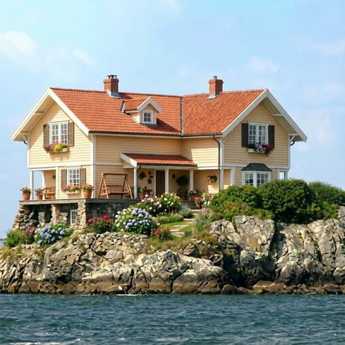 AI Design for make the house look like a nice country home