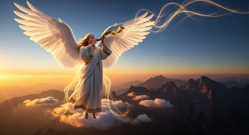 AI Design for מלאך תוקע בשופר